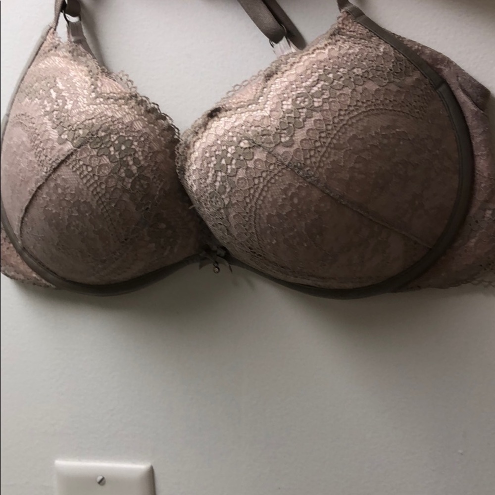 Victoria Secret Plunge Bra Pink Grey